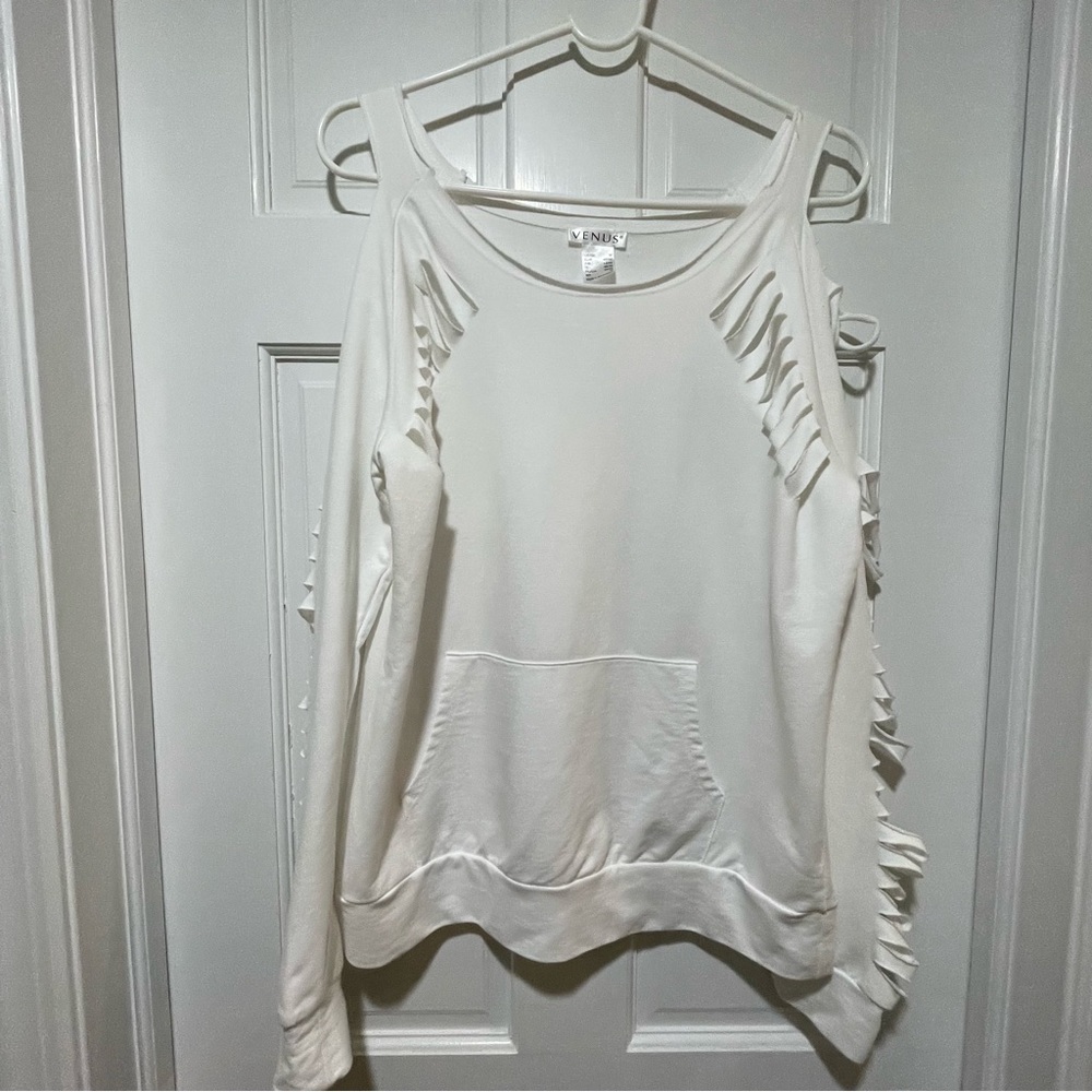 VENUS White Slash Detail Sweatshirt